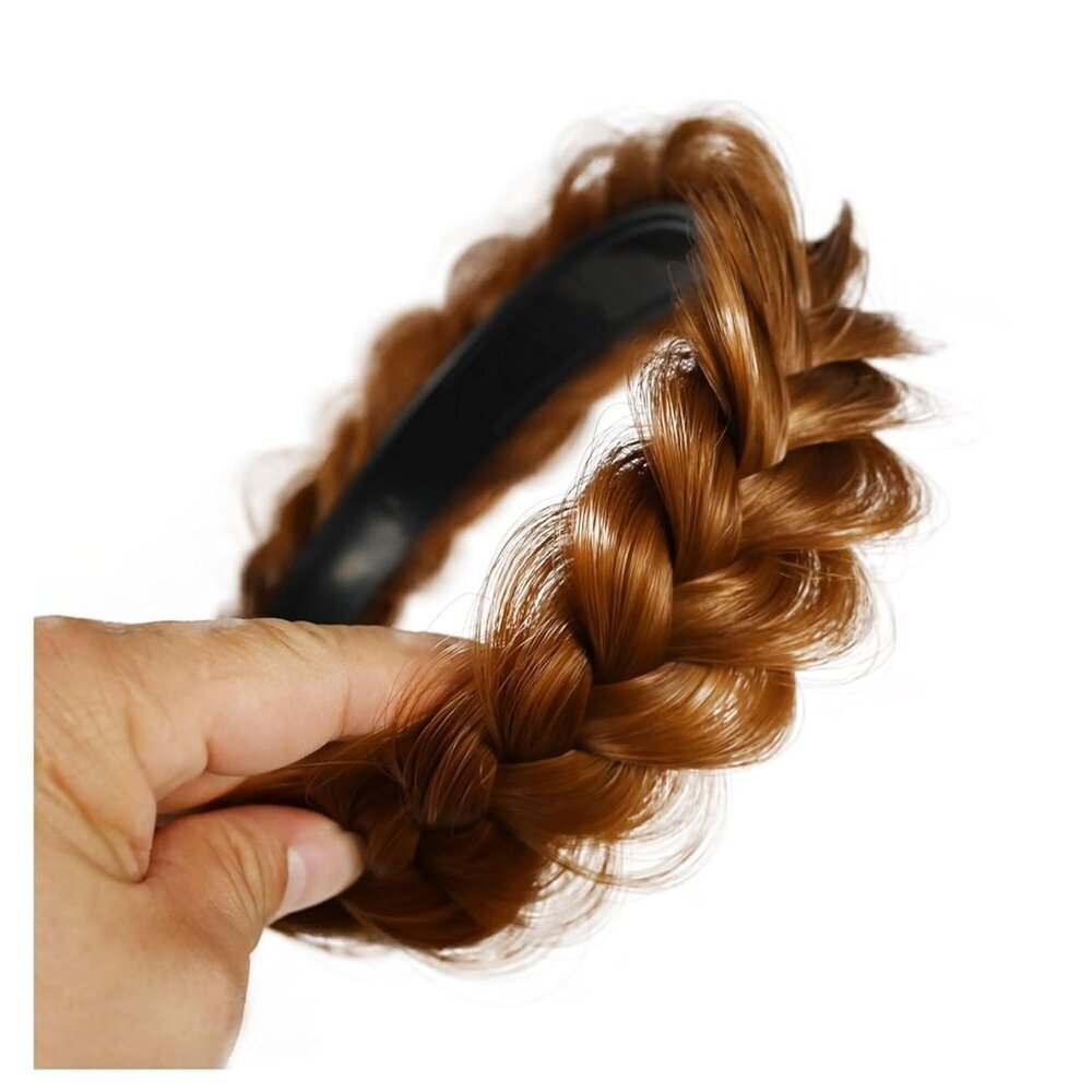 Womenās Synthetic Braided Headband Wide Braid Adjustable Hair Accessory